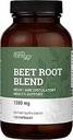 Organic Beet Root Capsules 1200 mg - Beet Root Powder & Juice Blend Supplement for højt blodtryk og cirkulering, Blood Flow Supplement for mænd og kvinder - 120 Kapsler