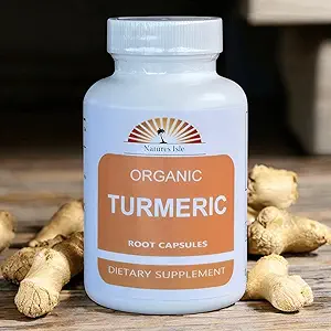 Økologisk gurkemeje Pulver og pebermajs 60 Kapsler 500mg Hver (Tumerisk - Curcuma Longa)