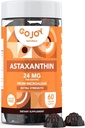 GOJOY NATURALS Astaxanthin Gummies 24mg - High Potence Antioxidant Supplement - Hud, Øje & Immunwellness Support - Vegan, Sugar- Free, Non- GMO, Gluten- Free, Soy- Free - 60 Gummies