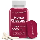 LongLifeNutri Horse Chestnut Extract 500mg - 180 Vegetariske Kapsler, Organisk supplement til daglig wellness & cirkulation, 3- måned Supply, GMP Certified, Made in USA