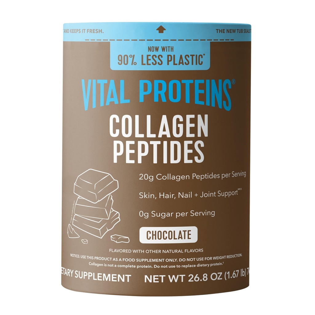 Vital Proteins Collagen Peptider Powder Supplement, Hydrolyzed Collagen til hud, hår, negle & Joints, Chokolade, 28 Servere