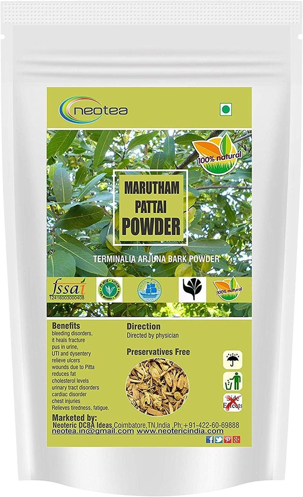 neotea Marutham Pattai Powder against 124; Organic Arjuna Bark Powder against 124; Terminalia Arjuna against 124; Ayurvedic Heart Health Powder 300 GM