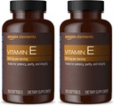 Elementer E-vitamin, 400 IE, 100 Softgels, 100 dages forsyning (Packaging May Vary) (pakke med 2)