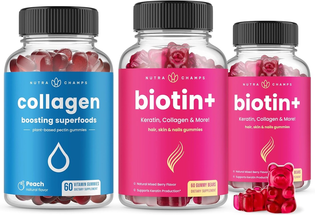 NutraChamps komplet hår, hud & negle bundle