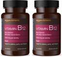 Elementer Vitamin B12 Methylcobalamin 5000 mcg - Normal Energy Production and Metabolisme, Immunsystemet Support - 2 Måned Supply, Berry Flavored Lozenges, 65 Greve (pakke med 2)