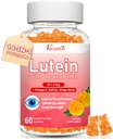 Lutein og Zeaxanthin Kosttilskud Gummies, Advanced Eye Vitamin Supplement med Bilberry, Safran, Grape Seed, Omega 3 for Macular Health, Tør Øje, Visuel funktion - Orange Flavor, 60 Greve