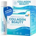 Swedish Nutra - Collagen Beautys124; 10.000 mg Hydrolyzed Marine Collagen Liquid Supplement - 20 x 25 ml daglige shots - 124; Hyaluronsyre og C-vitamin til støtte sundt hår, hud, negle; sukkerfri