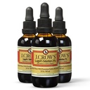 J.CROW 'S ® Lugol' s opløsning af jod 2% 2 oz (3 flasker) - Premium Jod & Kalium Iodide Liquid, Gluten &, Alkohol- Free Natural Brun Extract, Ingen Udåndinger