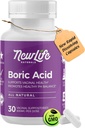 NewLife Naturals - Boric Acid Supposites for Women pH Balance Pills - 600mg - Feminin Care - Vaginal Odor Kløe Decharge BV