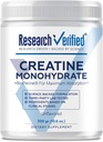 Forskning Verified Creatinine monohydrat - Støtte Optimal muskelvækst, Forbedre ydeevne - 5000mg Creatinine monohydrat - BioPerine - 60 Servere - Unflavored - Vegan