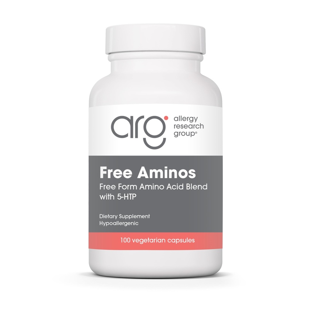 Allergy Research Group Free Aminos Supplement - Lean Muscle Mass Support, Vegetariske Kapsler - 100 Greve