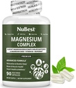 Magnesium Glycinate Chelat Complex med Albion Magnesium Bisglycinate Chelat, Vitamin B6 & BioPerine for ben, Muskel, Natural Sleep, Nerve funktion, Brain Booster Buddy 124; 1 Måned Supply