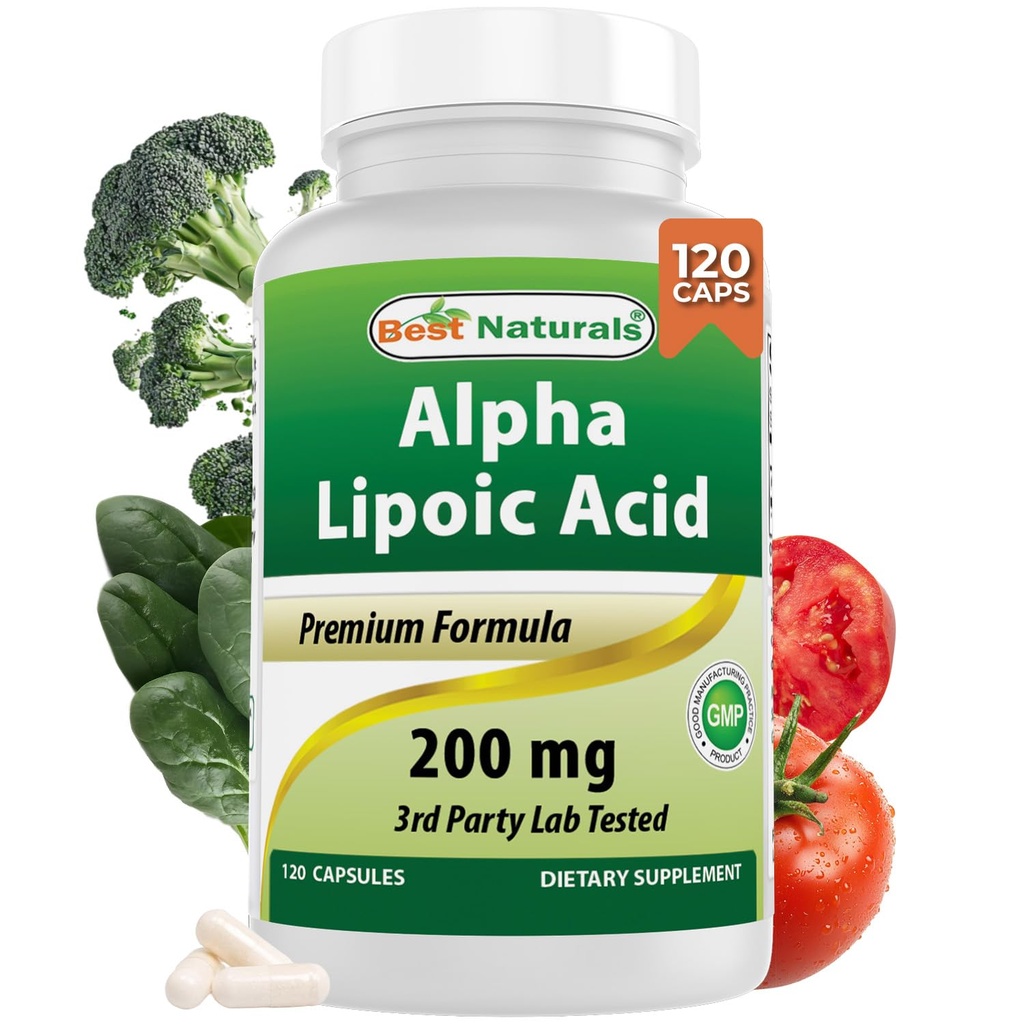 Bedste Naturals Alpha Lipoinsyre 200 Mg 120 Kapsler
