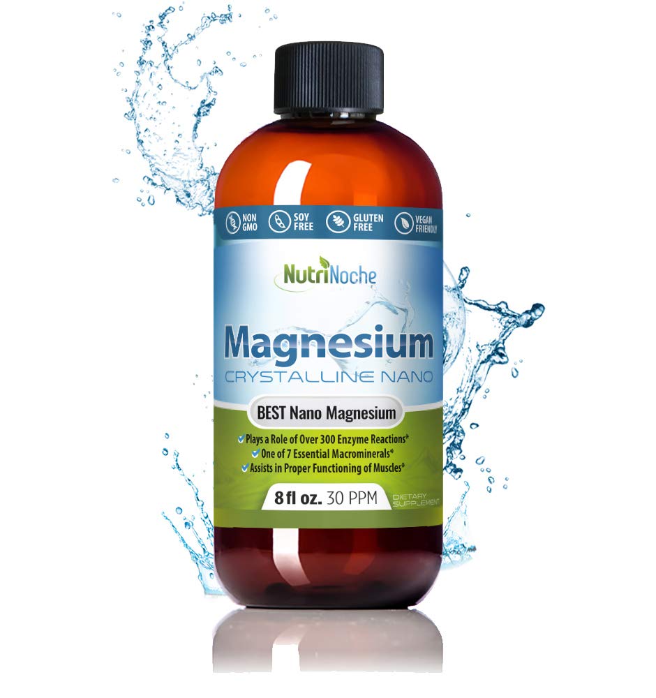 Liquid Magnesium by NutriNoche– 99.99% Ultra Pure Crystalline Nano Drops for Maximum Absorption & Bioavailability - Magnesium Glycinate Liquid Alternative - Supports Sleep Calm Energy Muscles Nerves