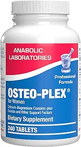 Osteo- Plex Bone Health Supplement for kvinder - Klinisk Formel Bone Strength Supplement med Magnesium Calcium Vitamin D3 & Trace Minerals Complex - Let at synke Gentle tabletter - 240 Tæl