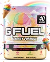 G Brændstof Rainbow Sherbet Energy Drink Powder, Pre Workout Koffein Mix til Gaming, Sugar Free Focus Amino, Vitamin + Antioxidanter, 9.9oz (Rainbow Sherbet, 40 Servere)