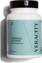 Verificity Cortisol Calming - Klinisk provet stress & søvn support supplement - reducerer spænding & forbedrer mental klarhed med naturlige blend af adaptogener - 60 kapsler