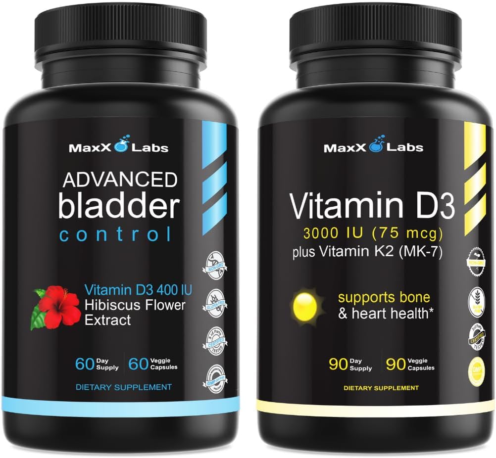 Avanceret Bstige Control Kosttilskud til kvinder og mænd 60Ct + D3 K2 3000 IE vitamin K som MK- 7 fra Nato Support Sunde knogler, tænder, hjerte og immunfunktion 90Ct