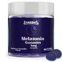 Droppels Melatonin Gummies, 5mg - Plant- baseret, Vegan Melatonin 5mg til Natural Sleep Support med Kamille Extract, 60 Greve, Blueberry Flavor (1 - Måned Supply)