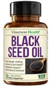 Black Seed Oil - Cold Pressed Black Seed Oil Capsules - Giver vitamin E & Omega 3 6 9 - Høj potens (1500mg) for immunforsvar & fælles støtte, antioxidanter, fordøjelse, hårnegle - Vegan 90 Caps