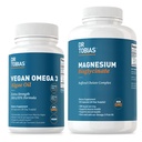 Dr. Tobias Vegan Omega 3 Alger Oil og Magnesium Bisglycinate, Essential Wellness Support for Heart, Brain, Muscle, and Bone Health, Non- GMO, Vegan
