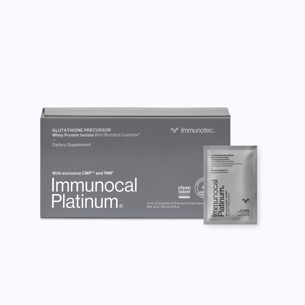 Immunocal Platinum Glutathione Precursor - Whey Protein Isolate, Anti- Aging, Hud + Cell Fornyelse, Immunstøtte, Detox + Bone Support Б124; Fat and Sugar Free, Lactose- Intolerant Friendly