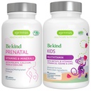 Høj Absorption Methylerede Prenatal + Advanced Kids Multivitamin Gummy Vegan Bundle, Clean Label med vitamin A, B, C, D3 & E, 60 tabletter + 90 Berry Flavor Gummies, Vær venlig ved Igennus