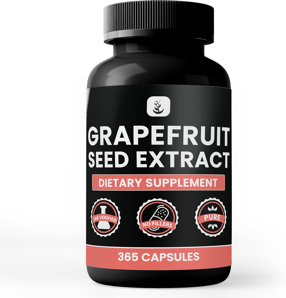 PURE ORIGINAL INGREDIENSER Grapefrugt frø ekstrakt (365 kapsler) Ingen Magnesium eller ris Fillers, Altid Pure, Lab Verified