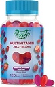 Multivitamin Jelly Bean Gummies med zink til mænd og kvinder, immunforsvar Kosttilskud til voksne, Vegetar, 120 Berry Blast Jelly Beans, Kosher