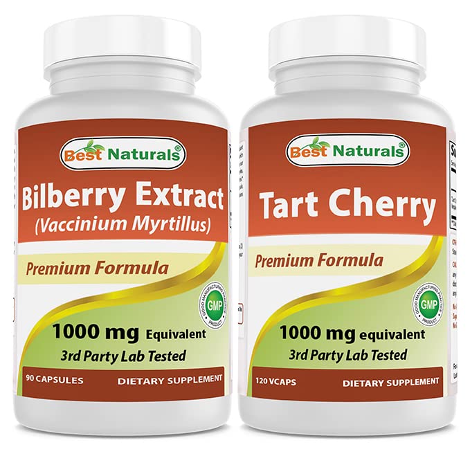 Bedste Naturals Bilberry Extract 1000mg & Tart Cherry Extract 1000 mg