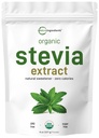 Pure Organic Stevia Powder, 8 Ounces, 1418 Servering, High Grade Stevia Green Leaf Extract Reb- A, Reduceret Bitter Eftersmag, 0 Calorie, Natural Sweetening, Sugar Alternative, Keto Friendly