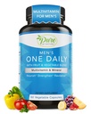 Pure By Nature One- Daily Multivitamin til mænd, immunsupporttillæg med non-GMO ingredient, Vitamin & Min til energi, 60 Veggie kapsler