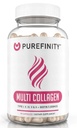 PUREFINITY Kollagen peptider for kvinder - Type I, II, III, V & X med biotin & hyaluronsyre, understøtter sund hud, knogler, hår & negle - ikke-GMO, grassefed (90 kapsler, 1 måned Tilgang)