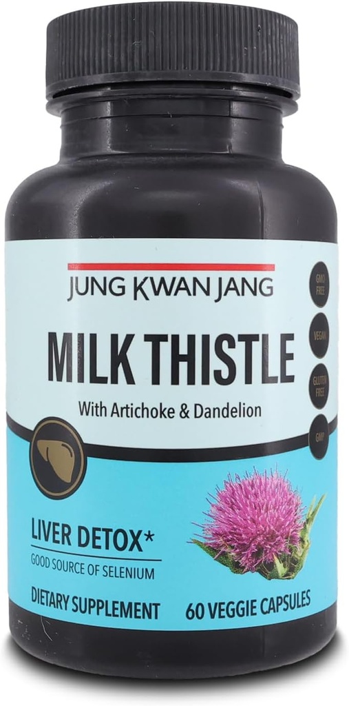 JUNG KWAN JANG Milk Thistle med Artiskoke & Mælkebøtte - 60 Kapsler