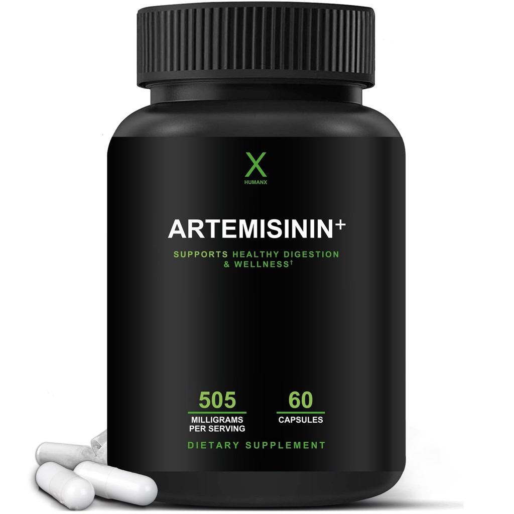 HUMANX Artemisinin 505mg med Bioperine for Greater Absorption - understøtter sund aldring, fordøjelse og immunitet - USA tredje part testet - Vegan, Non- GMO - Artemisia Annua - Sweet Wormwood Extract