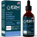 E2H Natural Black Currant Extract, Cold Pressed Black Currant Seed - Immunsystemet Sundhed - Hurtig Absorbing Væske - 2 Fl Oz