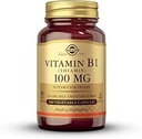 Solgar Vitamin B1 (Thiamin) 100 mg, 100 Vegetabilske kapsler - Energi Metabolisme, sundt nervesystem, Samlet velvære - non-GMO, Vegan, Gluten Free, Dairy Free - 100 Servere