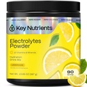 KEY NUTRIENSER Multivitamin Electrolytes Powder No Sugar - Forfriskende Lemonade Electrolyte Powder - Natrium & Energy Supplement - Hydration Powder - Ingen kalorier - 90 Servering - Made in USA