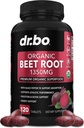 Organic Beet Root Kapsler Kosttilskud - 1350mg Beetroot Powder Extract Pills, Organic Beet Root Powder Supplement, Super Nitrooxid Beets High Circulation Total Vitamin Support - 120 Beets Tablets
