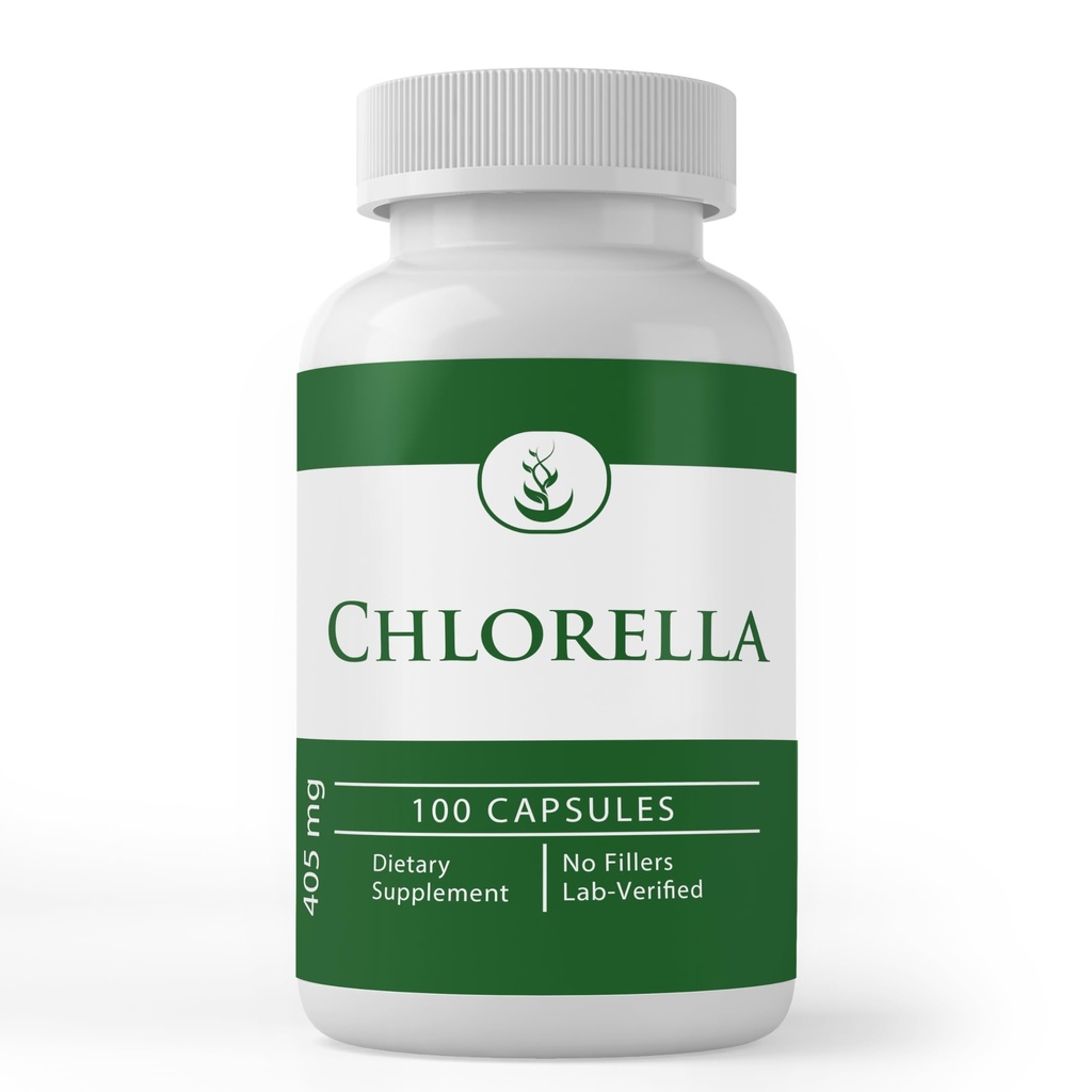 Pure Original Ingredienser Chlorella, (100 kapsler) Altid Pure, Ingen tilsætningsstoffer eller Fillers, Lab Verified