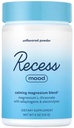Recess Mood Powder, Calming Magnesium L- Threonate Blend med Passion Flower, L- Theanine, Electrolytes, Magnesium Calm Support Powder supplement - Unflavored 28 Serving Tub