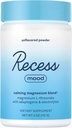 Recess Mood Powder, Calming Magnesium L-Threonate Blend with Passion Flower, L-Theanine, Electrolytes, Magnesium Calm Support Powder Supplement - Unflavored 28 Serving Tub