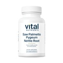 Vital Nutrients Saw Palmetto med Pygeum & Nettle Root - Vegan Saw Palmetto til mænd støtter sund prostata funktion * - Gluten, Dairy, Soy Free - 60 kapsler