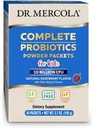 Dr. Mercola Complete Probiotics Powder Packets for Kids - Supports Digestive & Immune Health - 10 Strains - with Prebiotics - Non-GMO, Gluten-Free & Soy-Free - 30 Packets