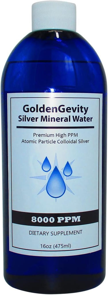 8000 PPM bioaktivt atomkolloid sølv, 16 oz