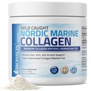 Bronson Marine Collagen Peptider Hydrolyzed Protein Powder 100% Wild Fanget Nordic Cod Verified Sustainable Source for Joints Skin Hår Nails & Bones 150g (5.29oz)