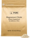 Pure Original Ingredients Magnesium Citrate (1lb) Magnesium supplement, Unflavored, Opløser nemt
