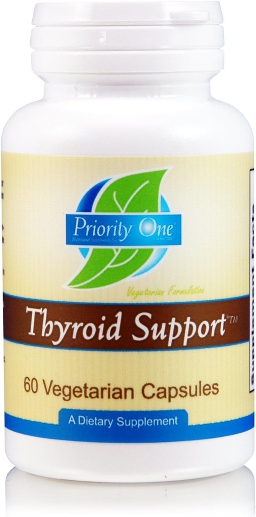 Prioriteret én Vitaminer Thyroid Support 60 Vegetariske Kapsler - Vegetarisk Support af Thyroid Gland. *