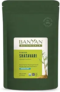 Banyan Botanicals Shatavari Powder – Organic Asparagus Racemosus Root Powder – Rejuvenating Adaptogen Tonic That Supports a Healthy Reproductive System* – 3.5 oz. – Non-GMO Sustainably Sourced Vegan