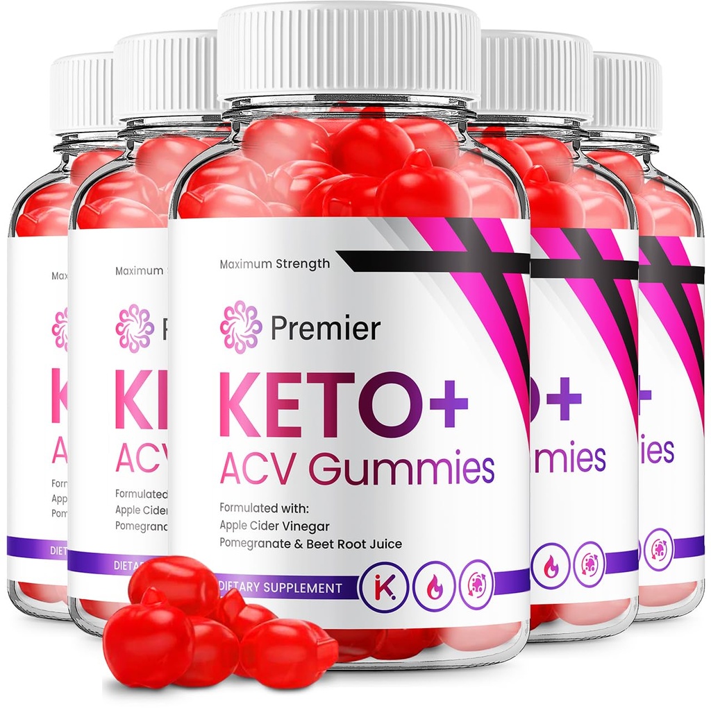 (5 Pack) Premier Keto ACV Gummies - Advanced Formel Premier Keto Plus ACV Gummies Apple Cider Vincious Premier ACV Kosttilskud Anmeldelser Mænd Kvinder (300 Gummies)